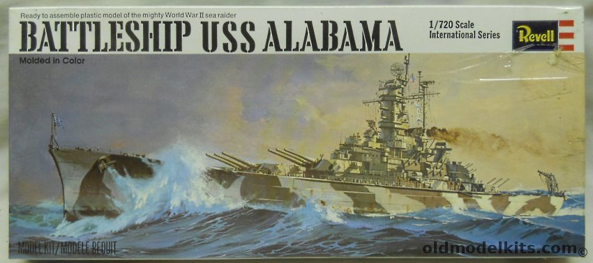 Revell 1/720 USS Alabama BB60 Battleship, H487-130 plastic model kit